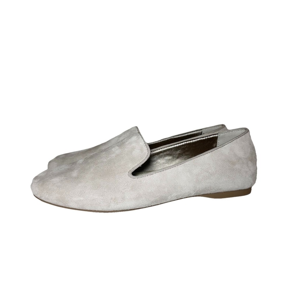 Birdies Women's 9 The Starling Loafers Suede Slip On‎ Loafers Grey Biege Flats